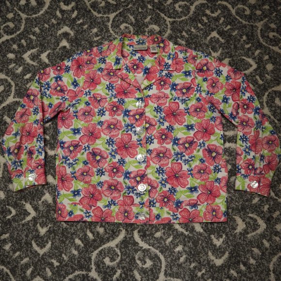 Vintage breckenridge Floral Button Up Jacket - Picture 1 of 9